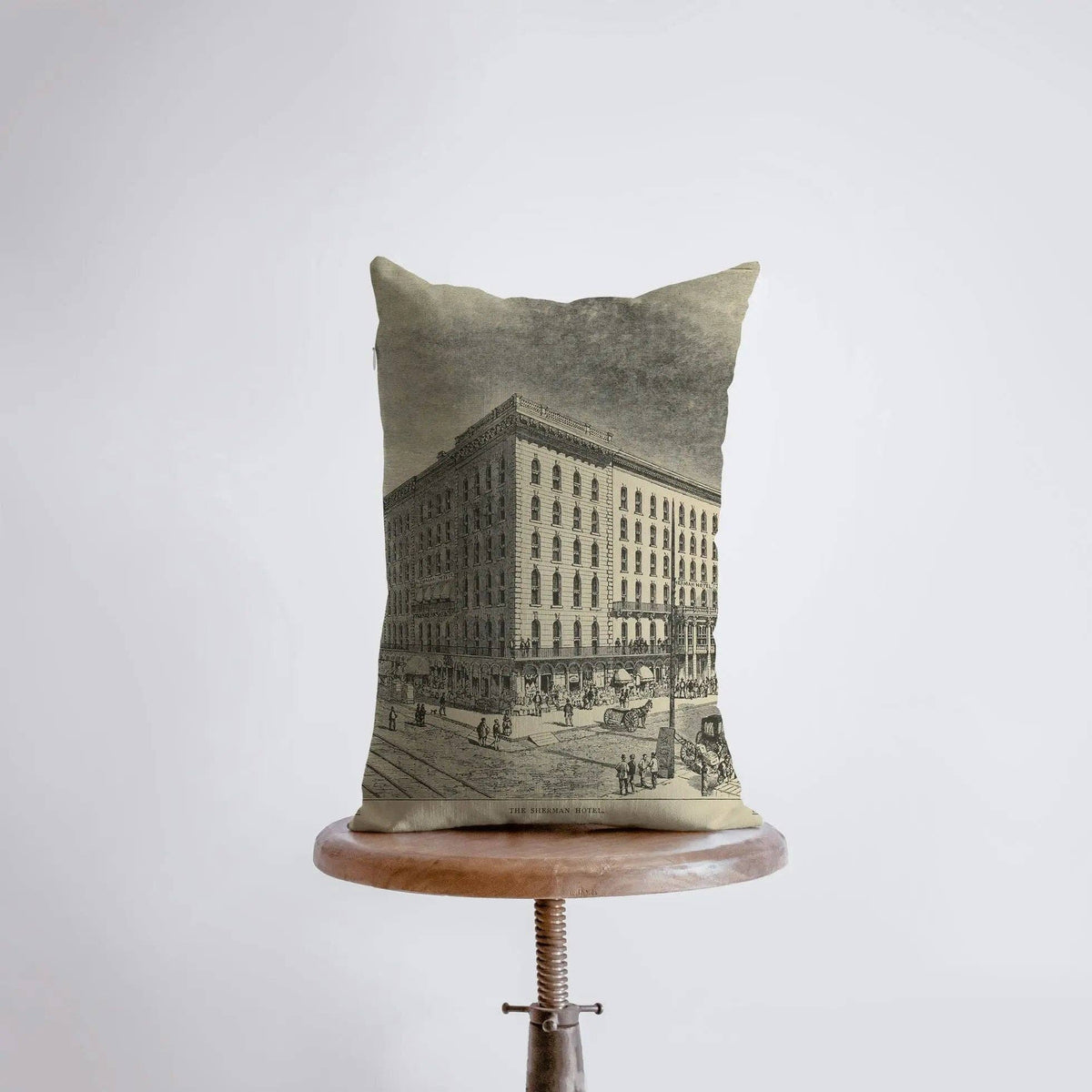 Vintage City Hall Down Pillow