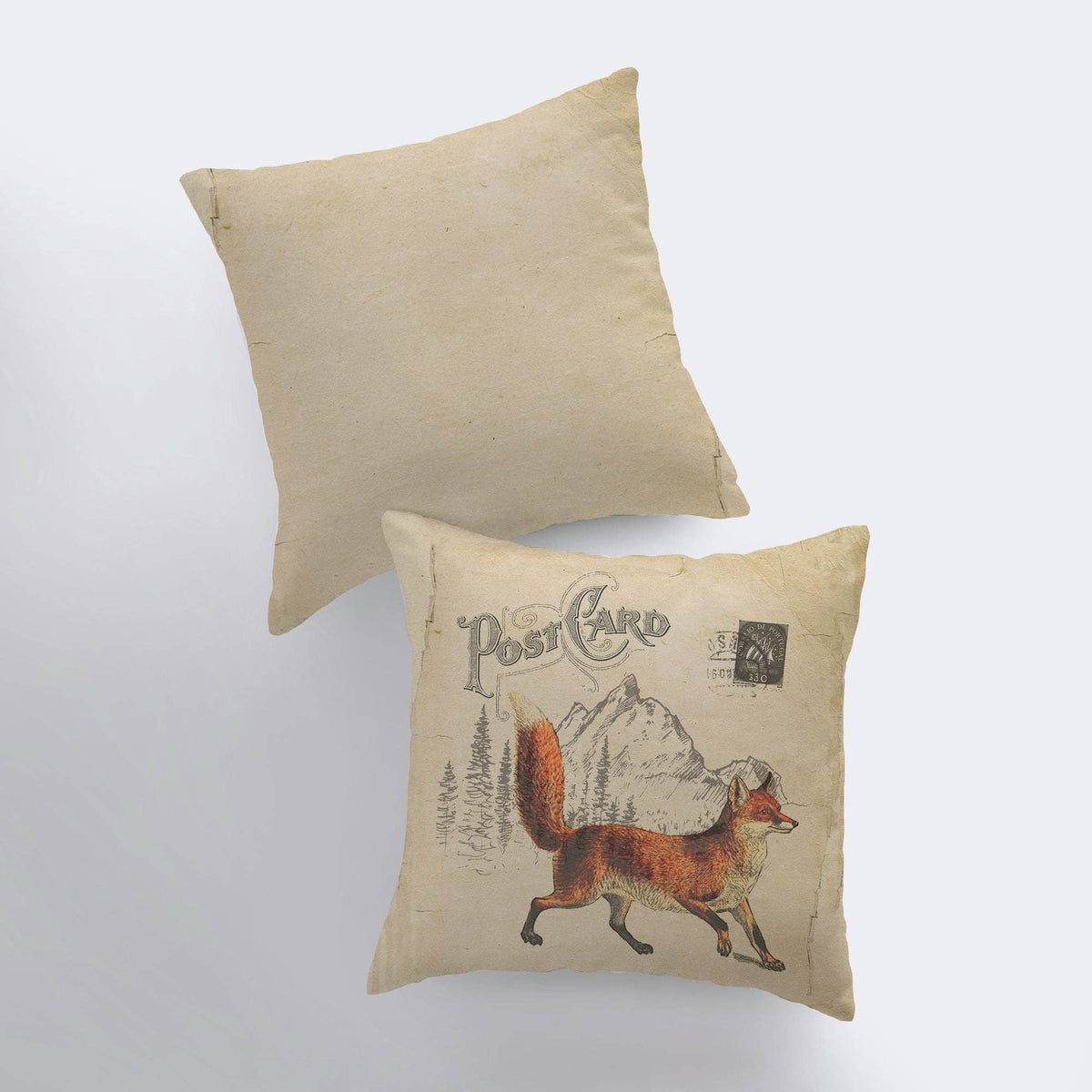 Fox Postcard Pillow