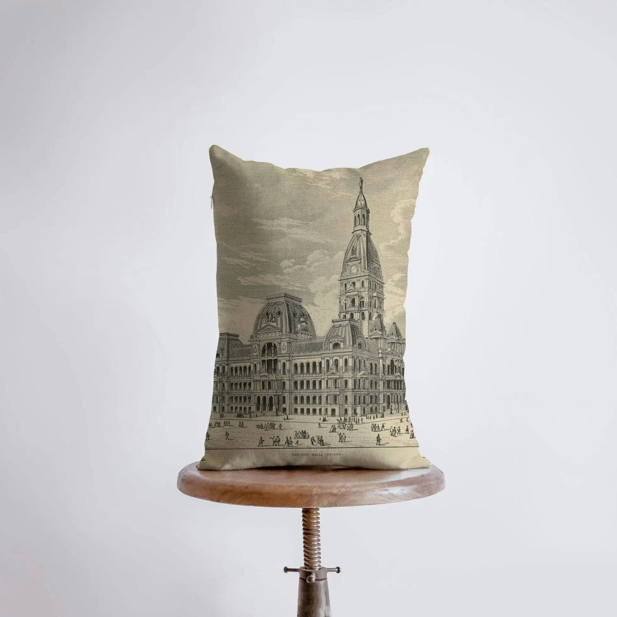 Vintage City Hall Down Pillow