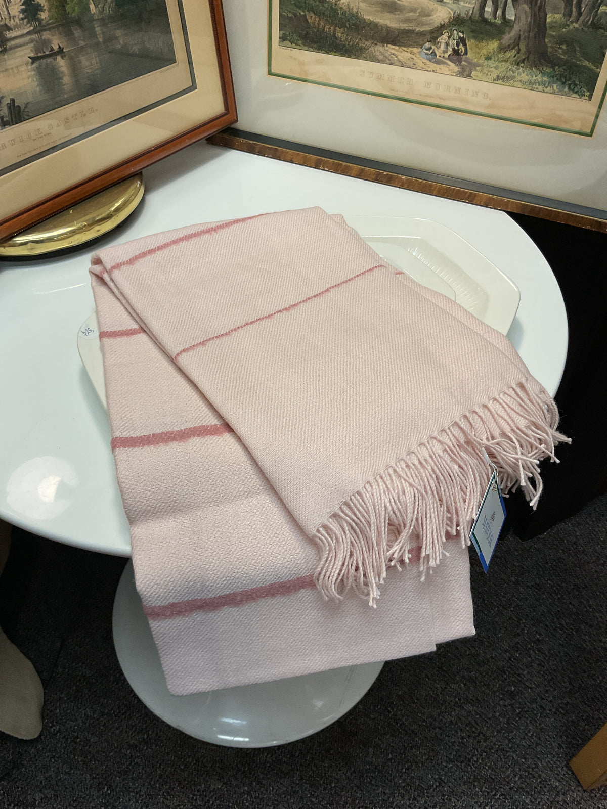 Matouk Baby Alpaca Throw Blanket (Light Pink)