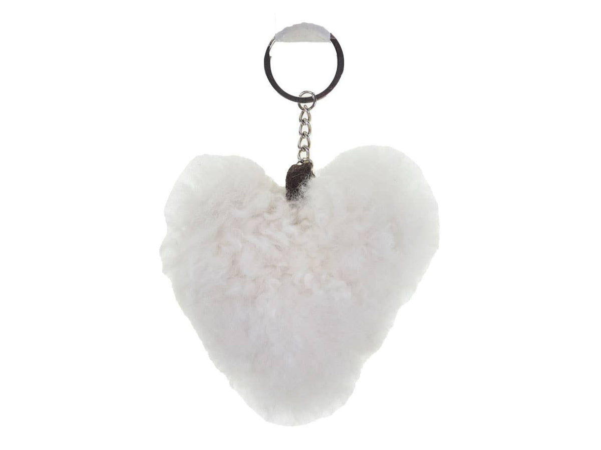 Alpaca Heart Keychain