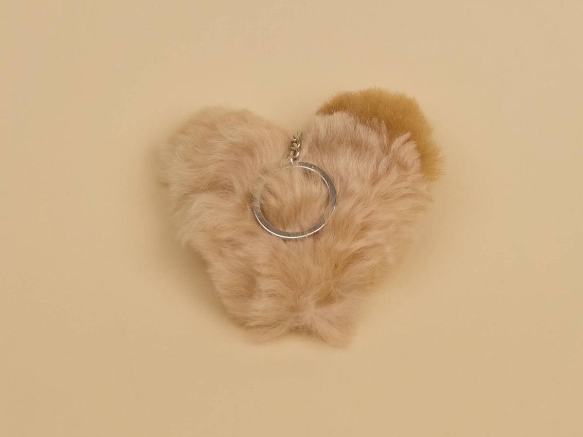 Alpaca Heart Keychain