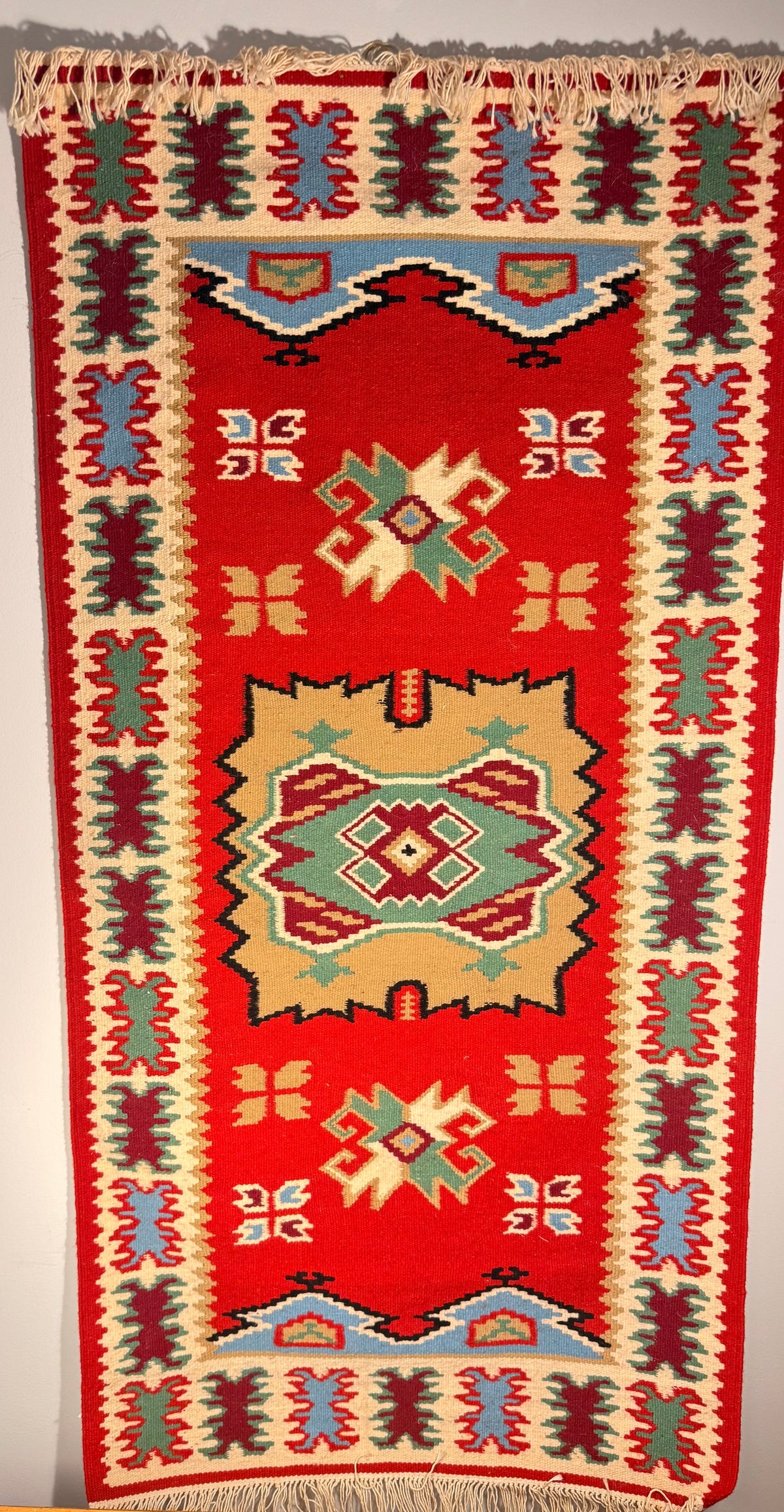 Vintage Anatolian Red Rug (2' 5" by 5')