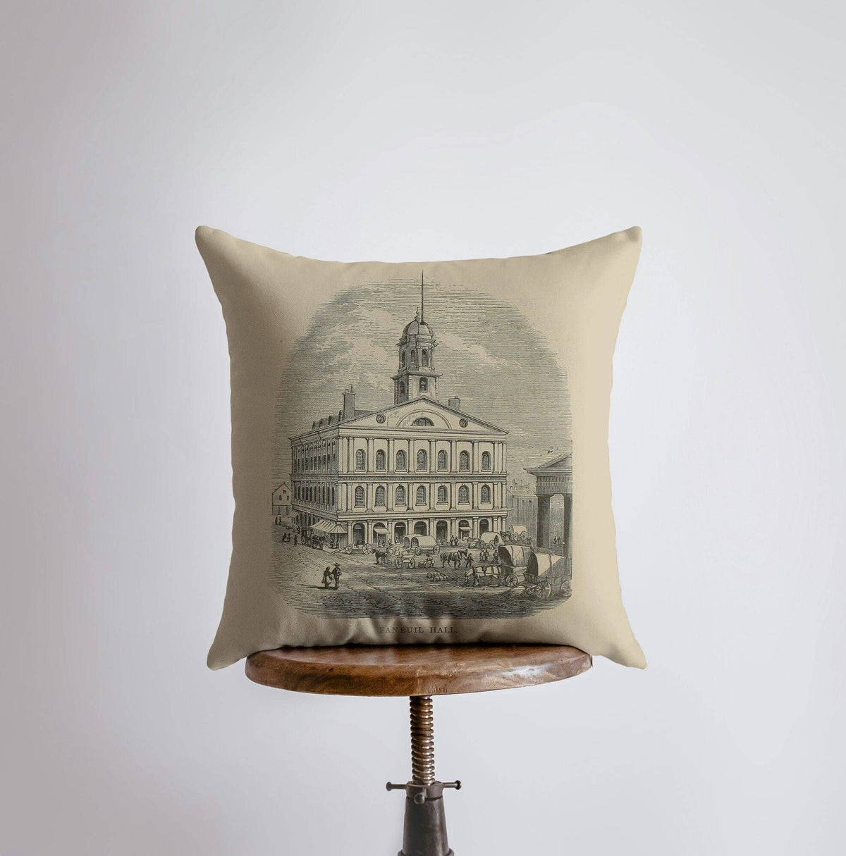 Vintage Faneuil Hall Down Pillow