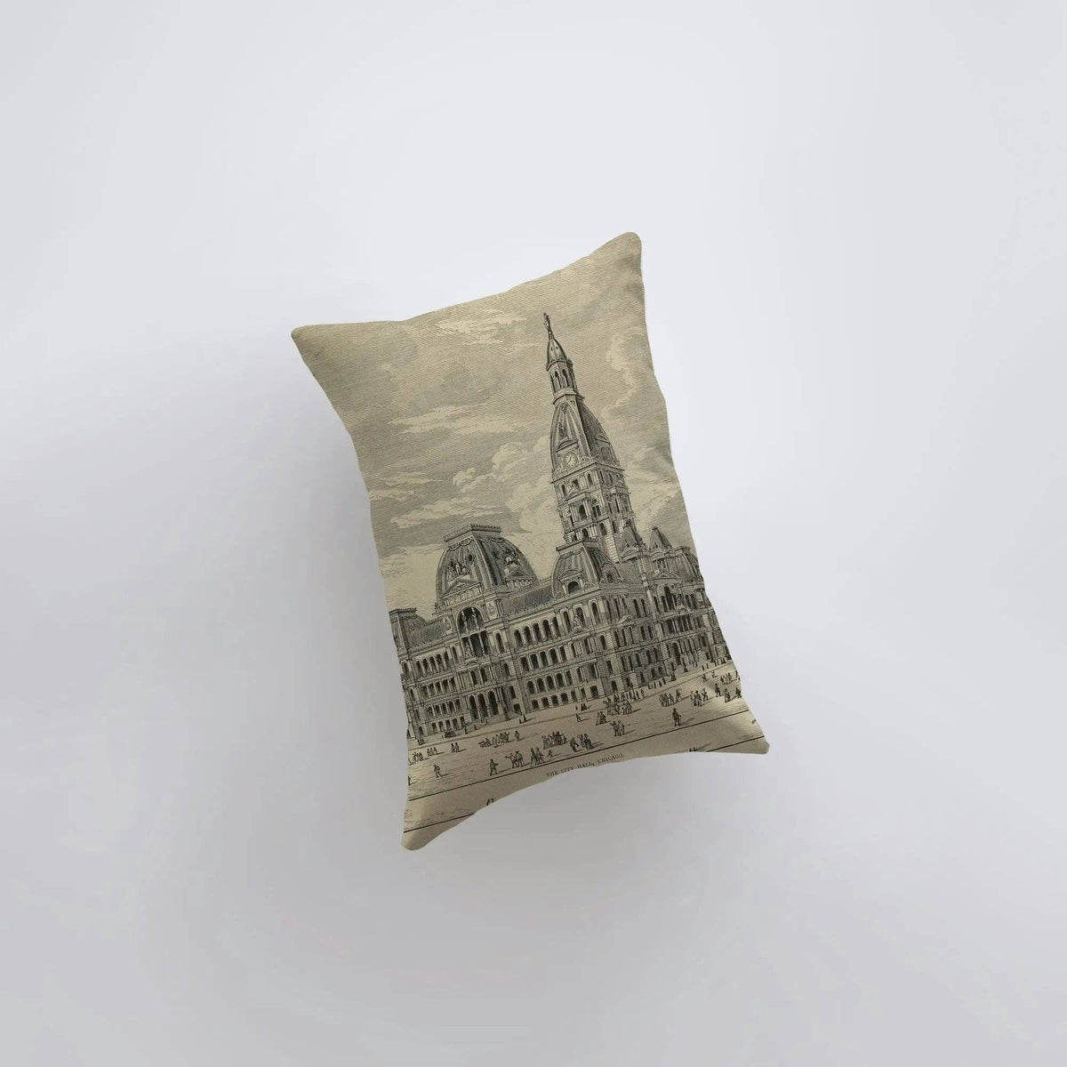Vintage City Hall Down Pillow