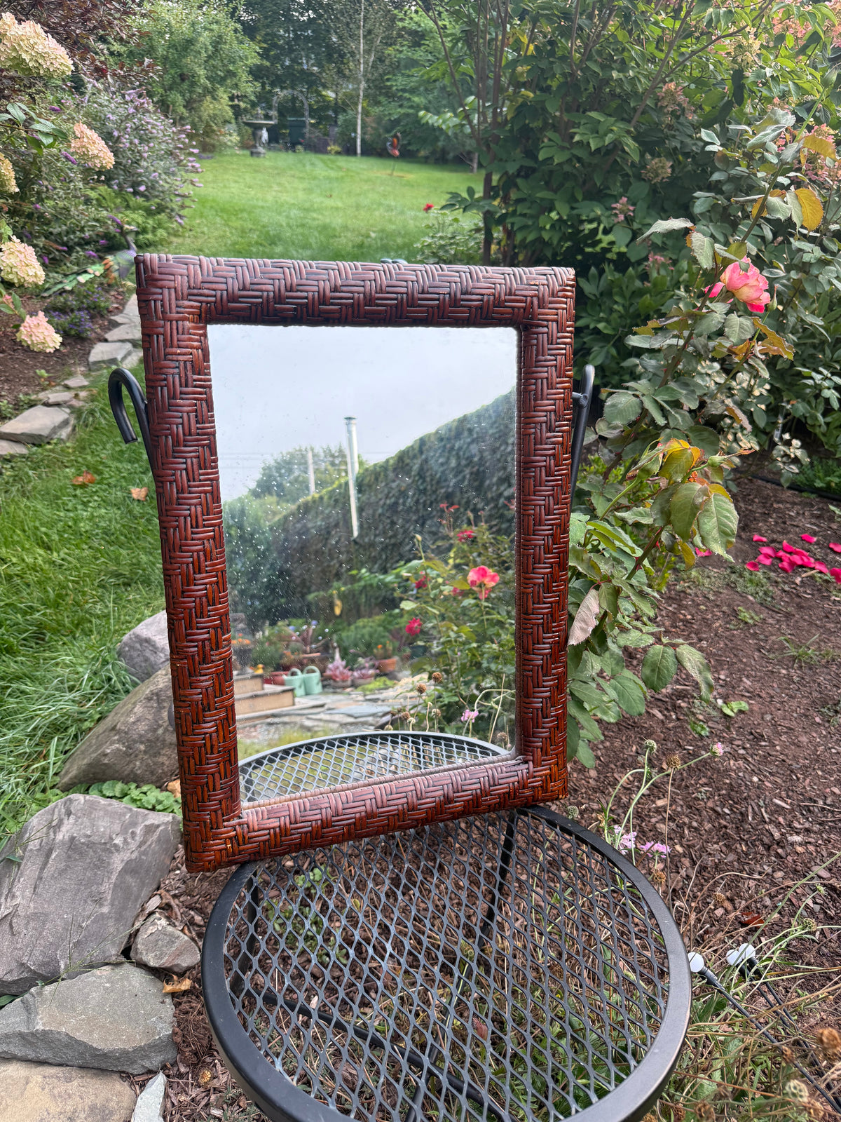 Rattan Framed Mirror