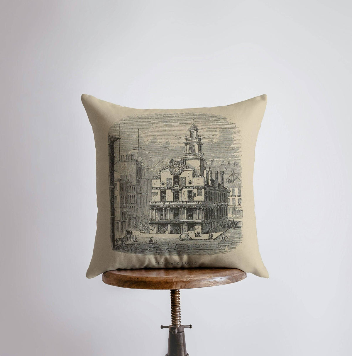 Vintage Faneuil Hall Down Pillow