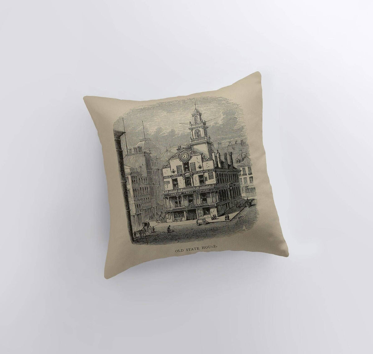 Vintage Faneuil Hall Down Pillow