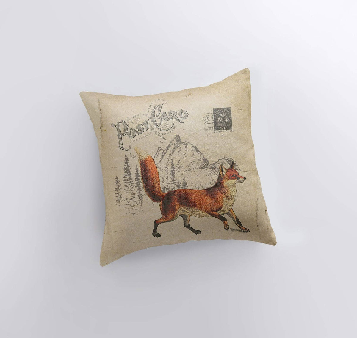 Fox Postcard Pillow