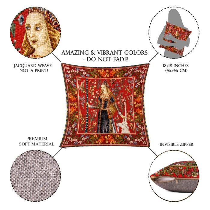 Harmony of Touch Tapestry Pillow