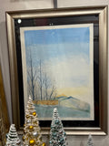 Original Framed Watercolor Landscape
