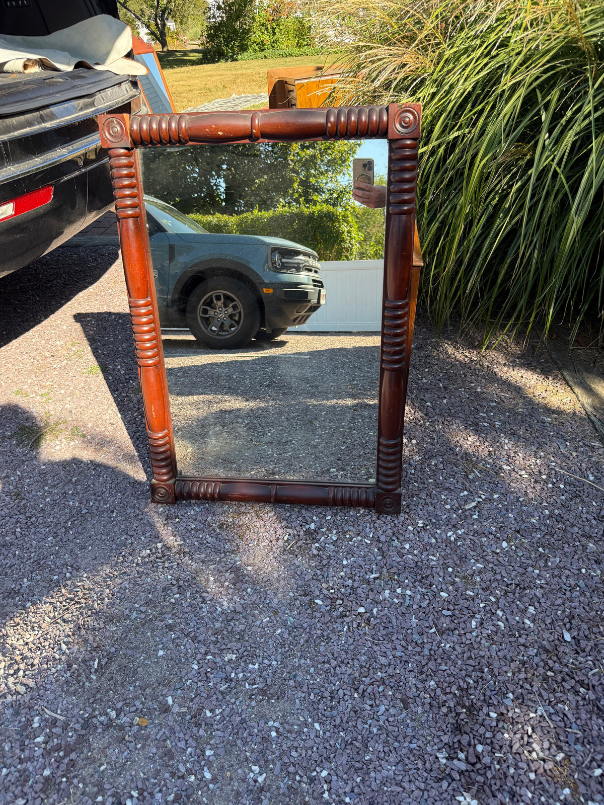 Antique Federal Mirror Bobbin Frame
