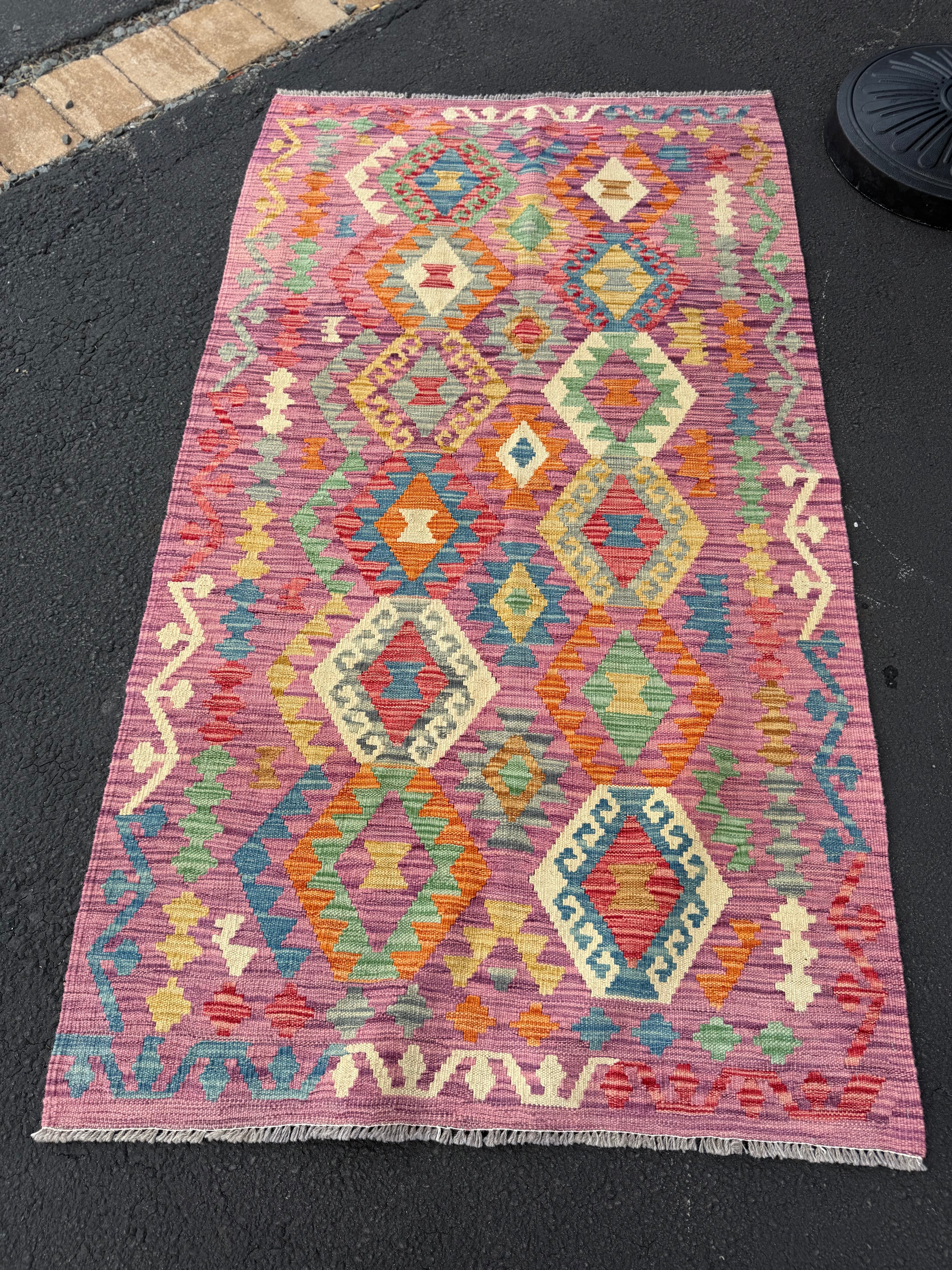 Handwoven Kilim Rug 3'6" by 6'4"