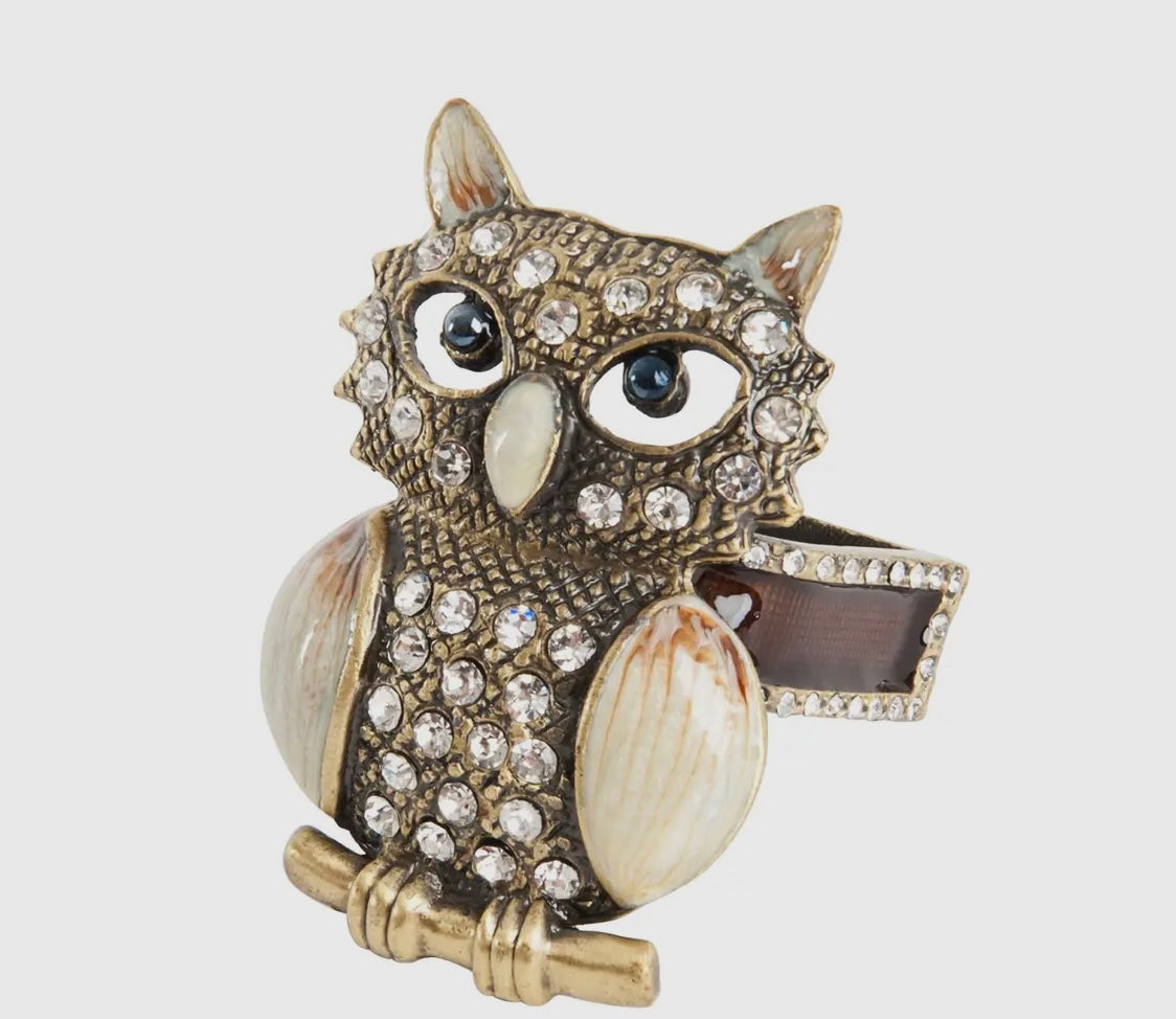 Owl Napkin Rings (Set of 2)
