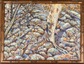 Abstract Forest Oil Painting