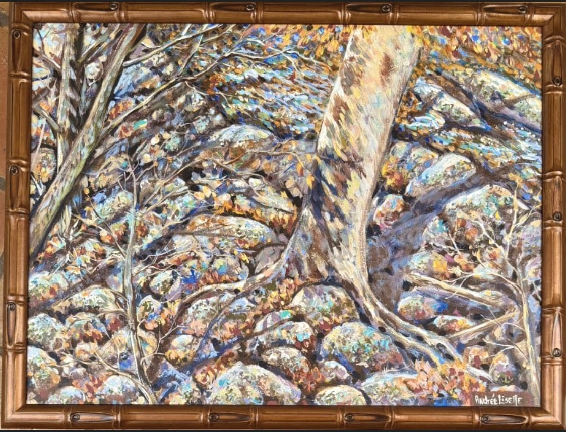 Abstract Forest Oil Painting