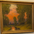 Ernest Fredericks Woodland Stream at Sunset, Oil on Canvas, c. 1920s–40s