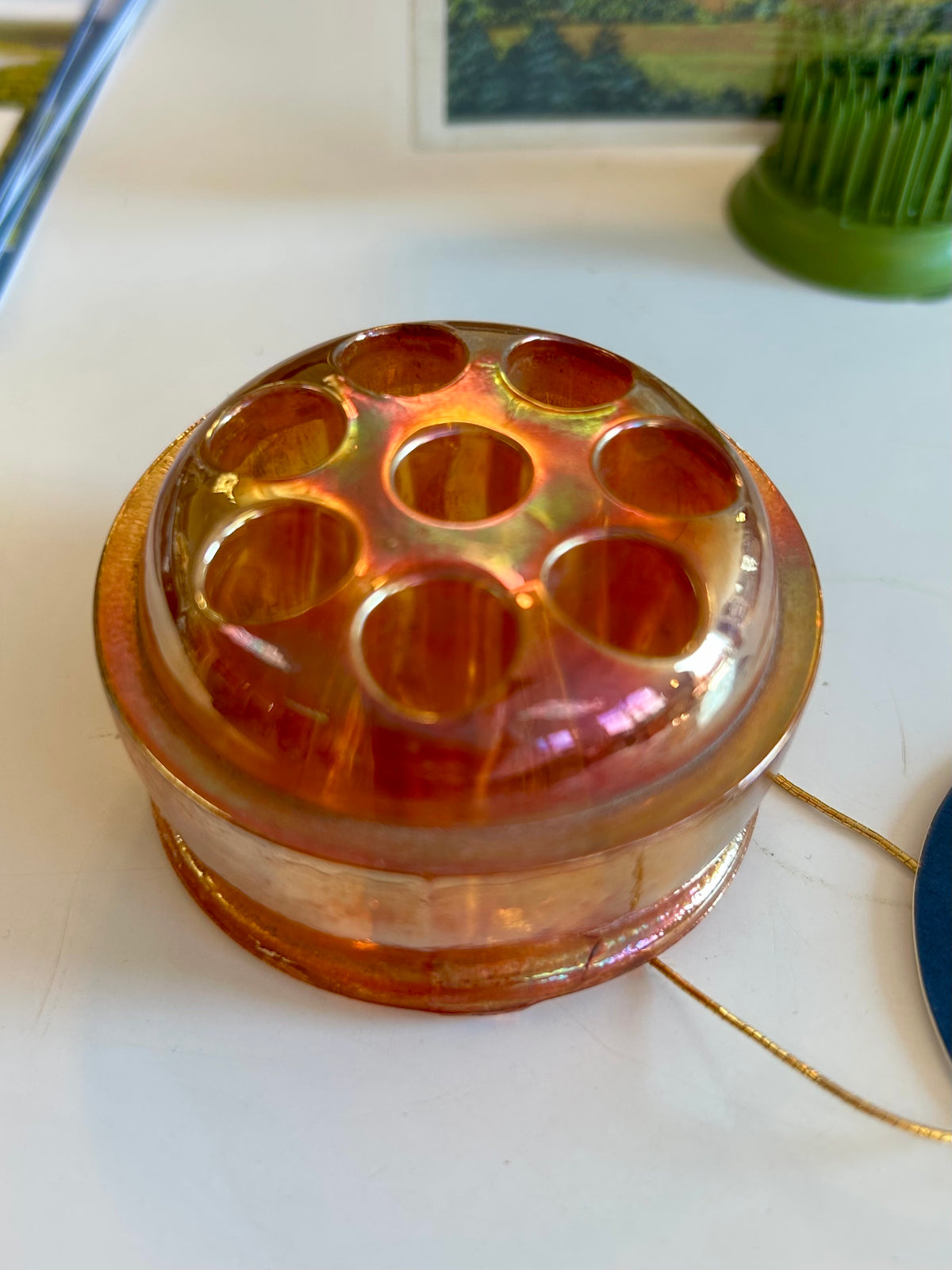 Frog - carnival glass (orange)