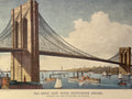 Currier & Ives “The Great East River Suspension Bridge" Framed Print