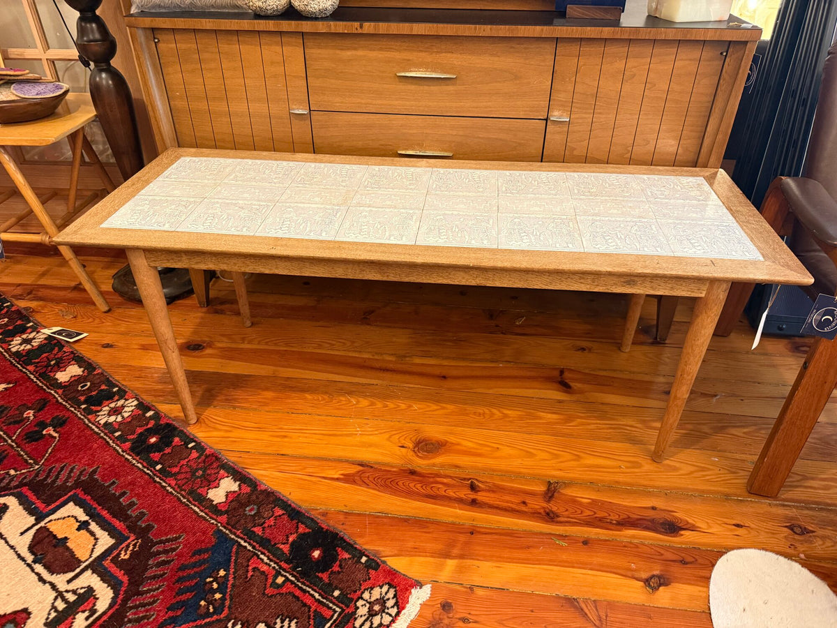 Danish Modern tile-top coffee table