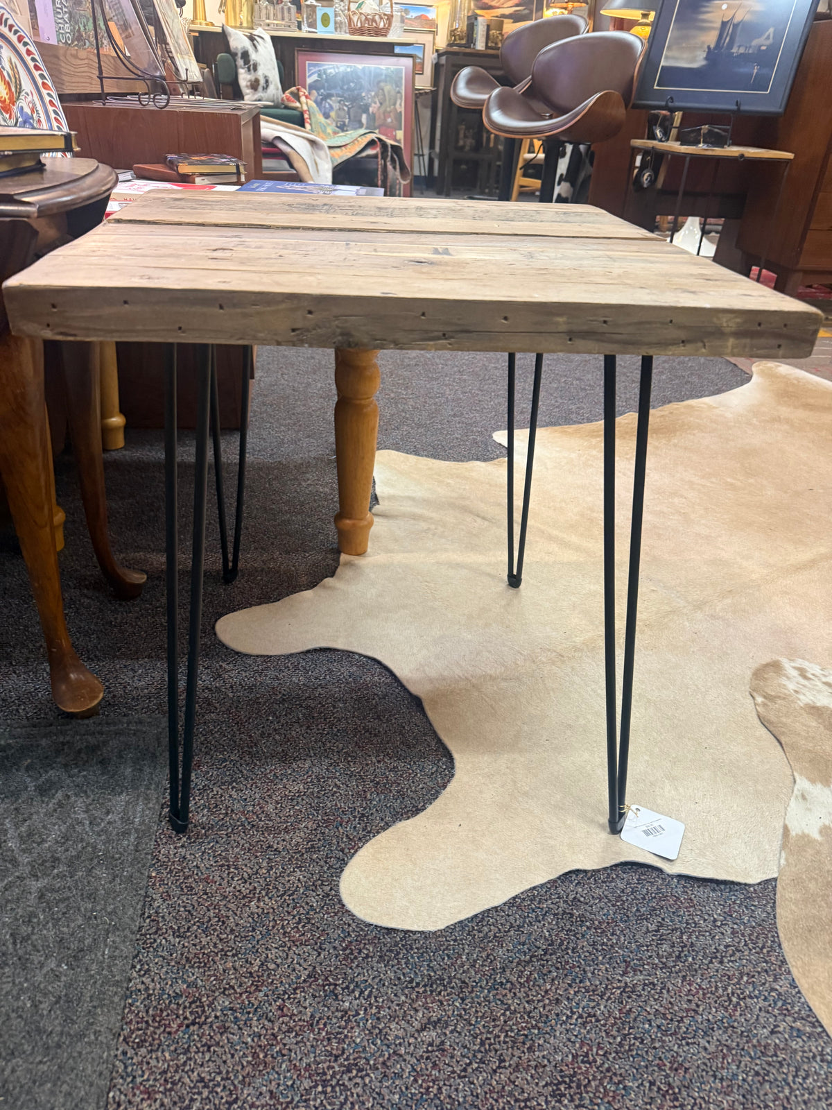 Rustic Wood Hairpin Leg Table (Collapsible)