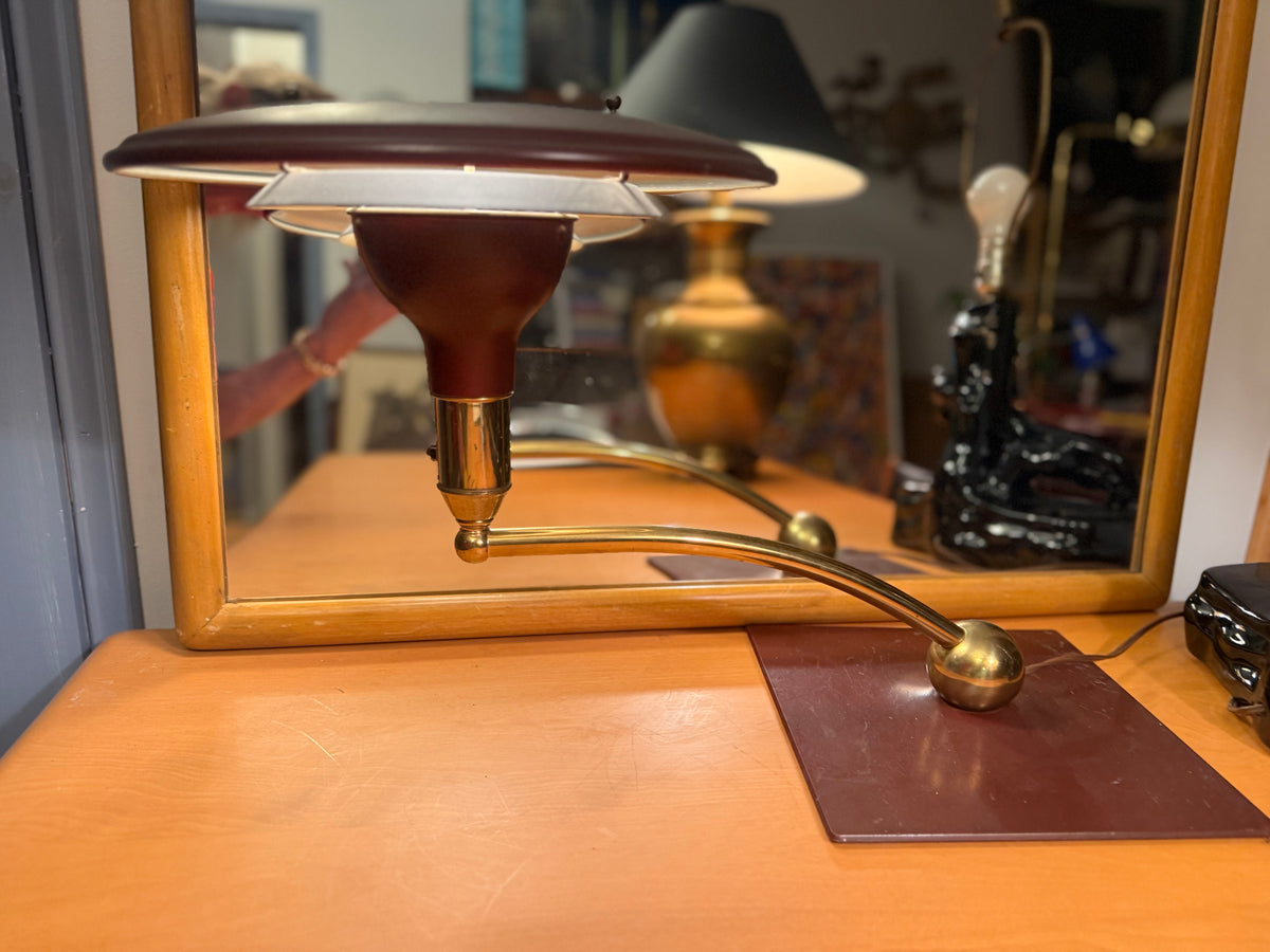 Mid Century Wheeler Flying Saucer Desk Lamp