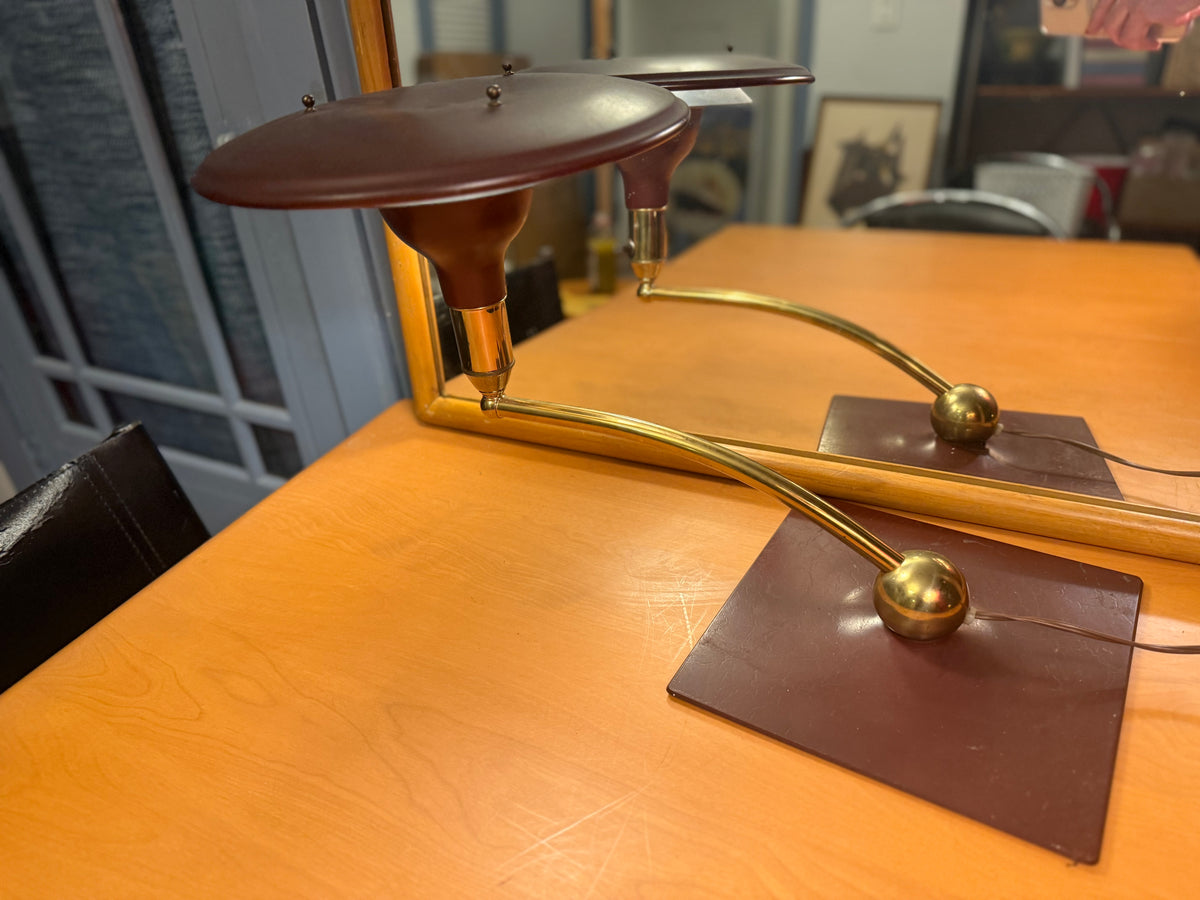 Mid Century Wheeler Flying Saucer Desk Lamp