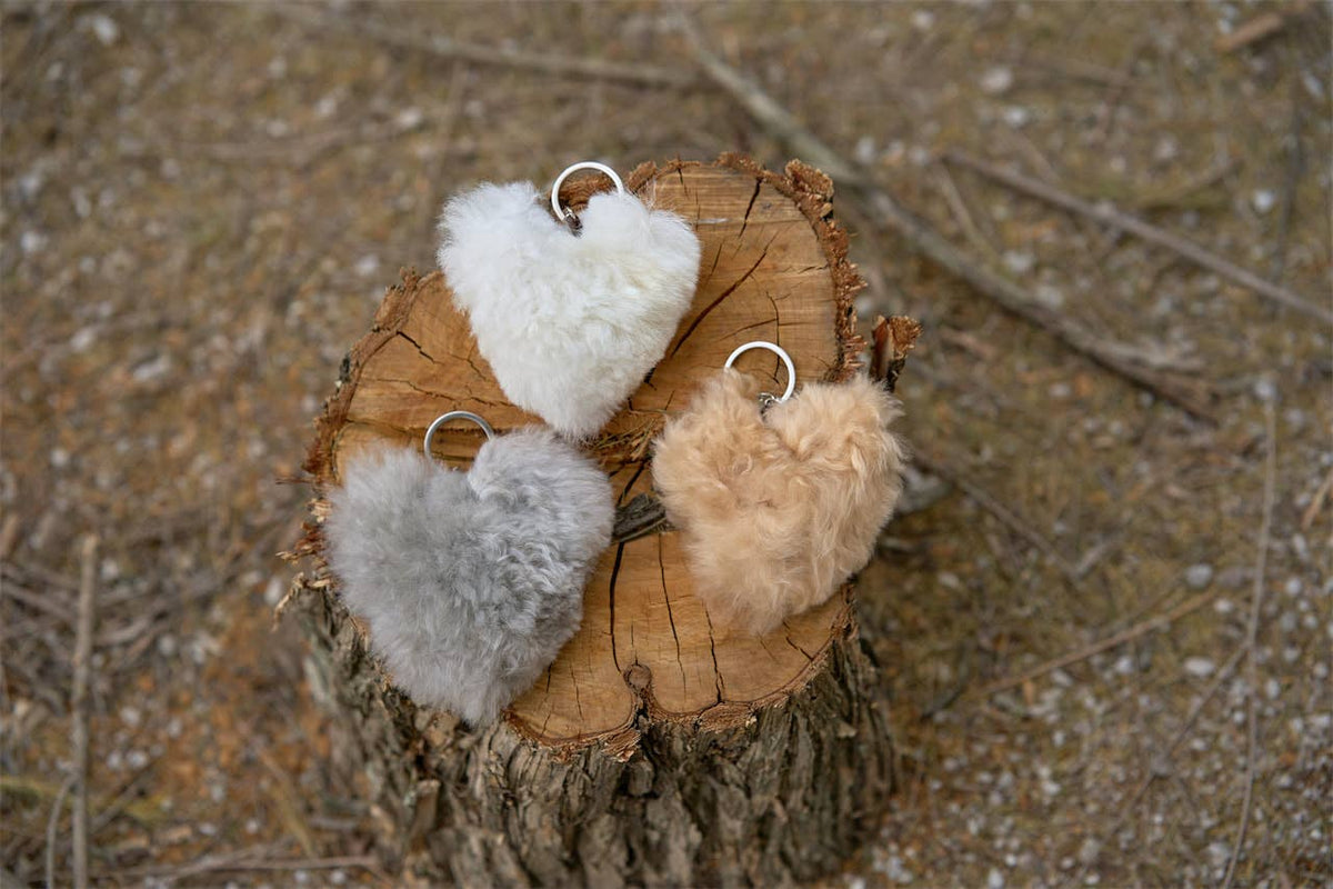 Alpaca Heart Keychain