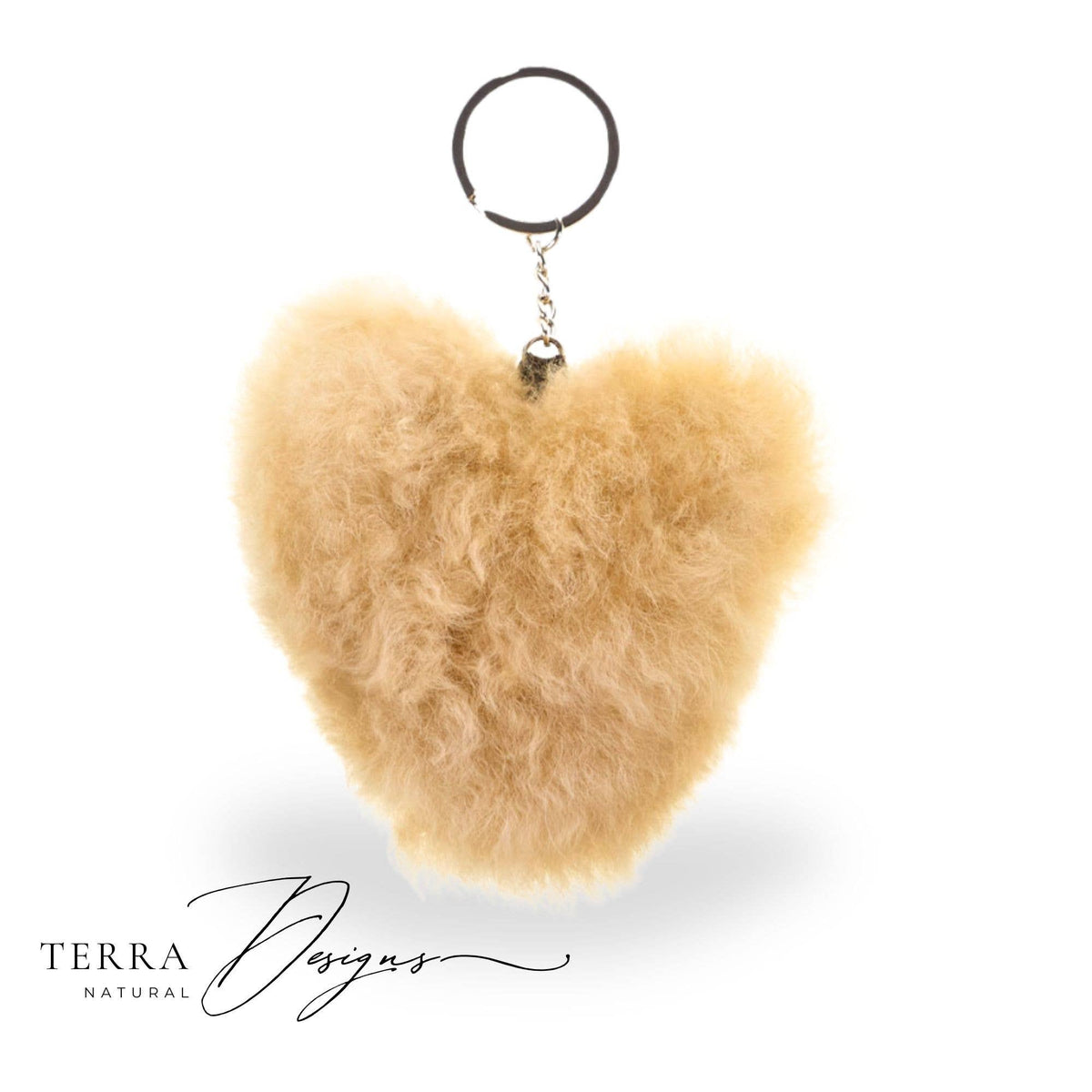 Alpaca Heart Keychain