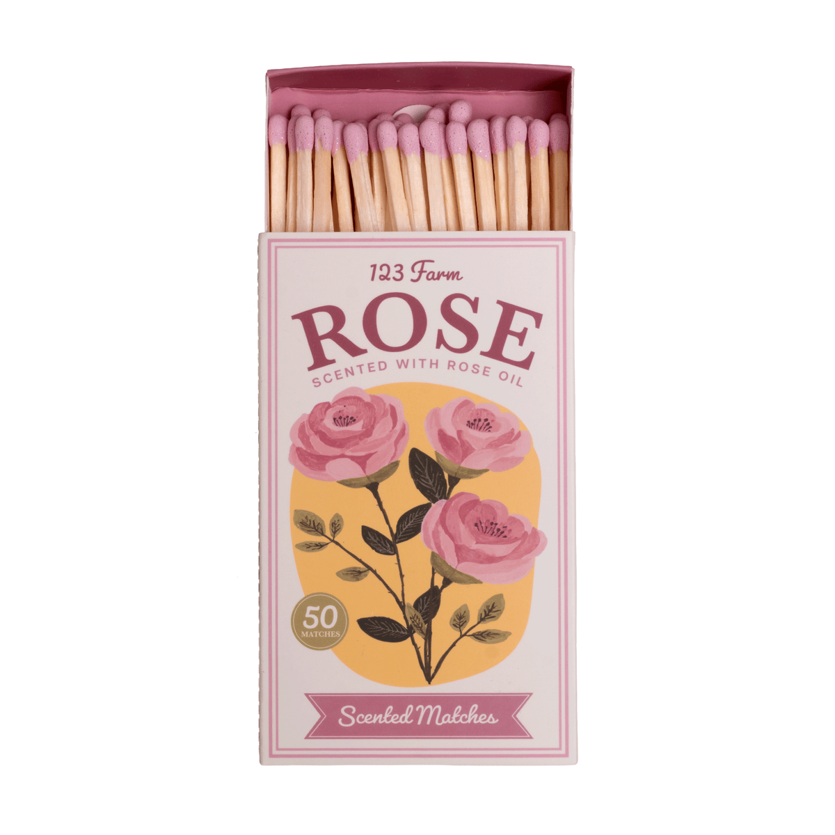 Rose Scented Matches, Long (3.78")