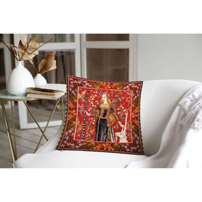 Harmony of Touch Tapestry Pillow