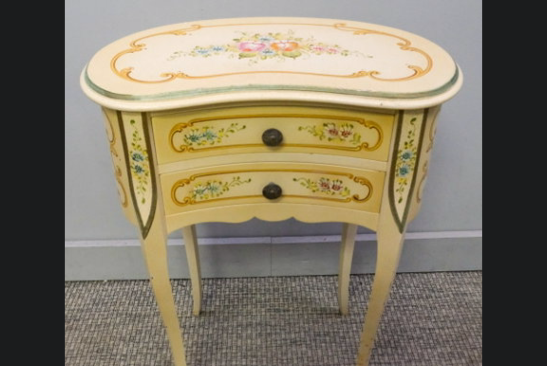 French Provincial Hand Painted Side Table