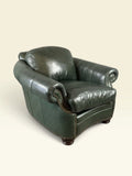 Bradington-Young green leather club chair