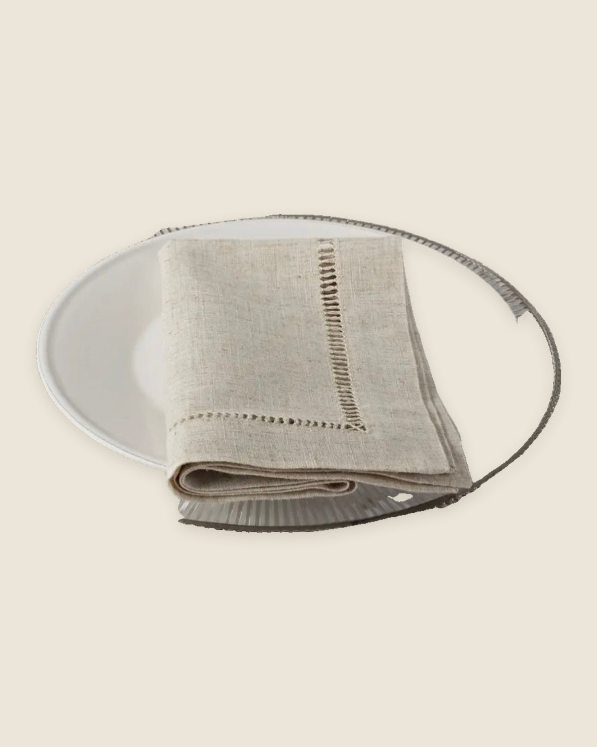 Hemstitched Linen Napkins (Set of 4)