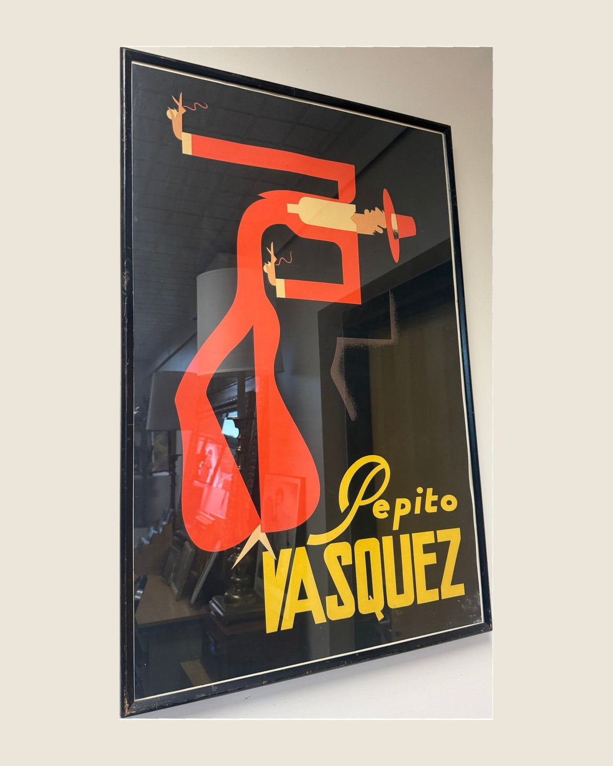 "Pepito Vasquez" Art Deco Flamenco Poster — Framed