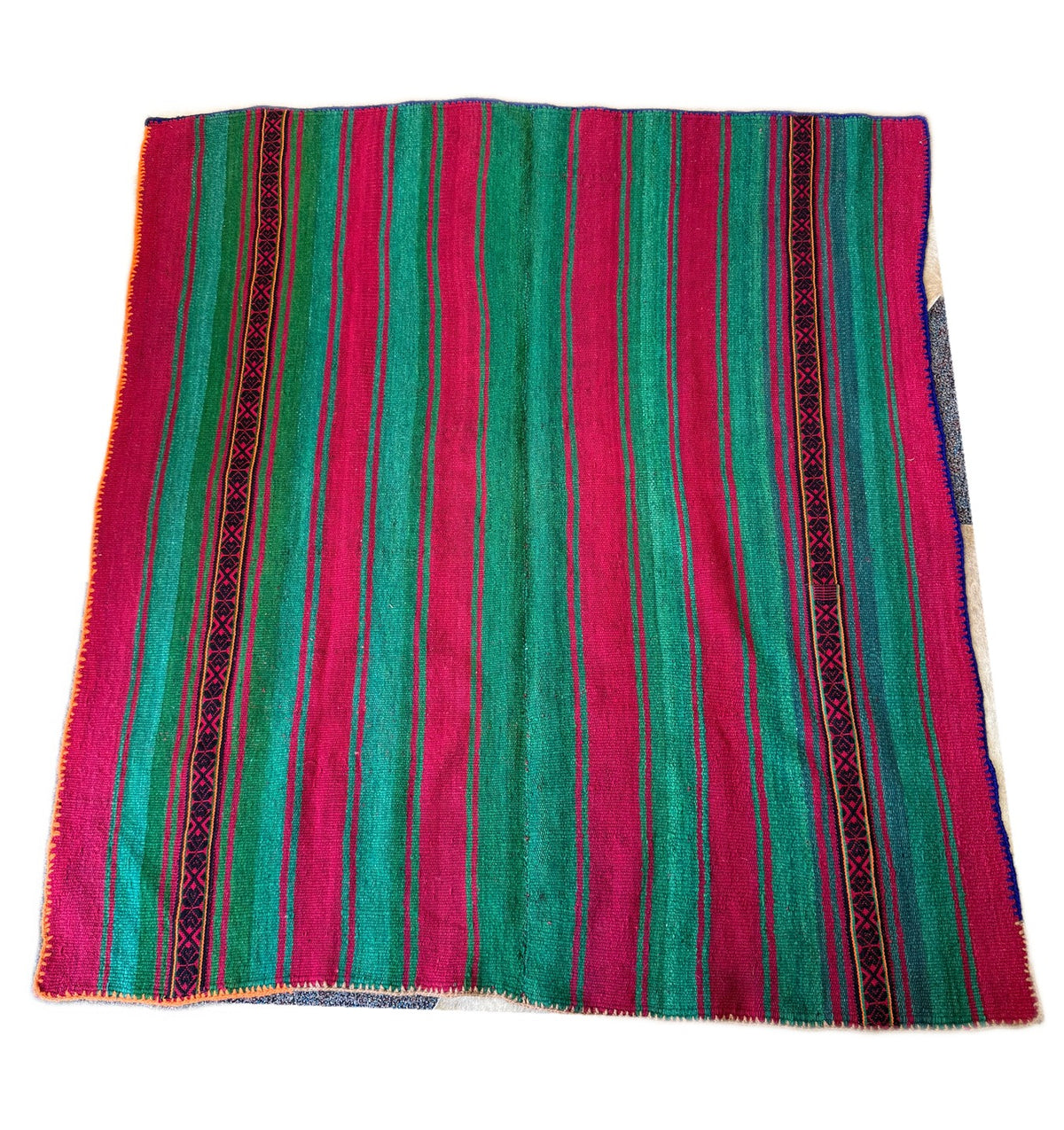 vintage heirloom rug on white background